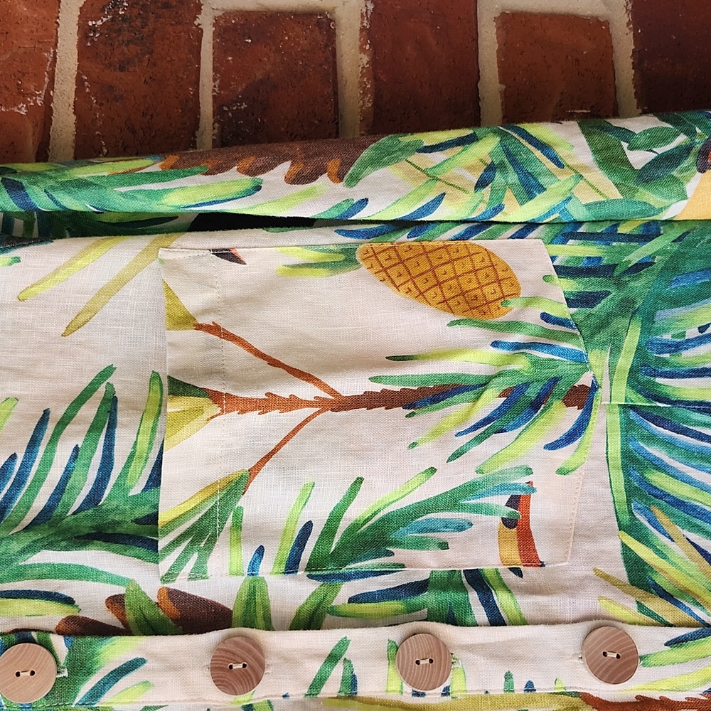 Farm Rio Tropical Print Button-Up Shirt Paradise Romper - Picture 8 of 14
